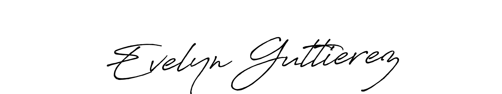 Make a beautiful signature design for name Evelyn Guttierez. With this signature (Antro_Vectra_Bolder) style, you can create a handwritten signature for free. Evelyn Guttierez signature style 7 images and pictures png