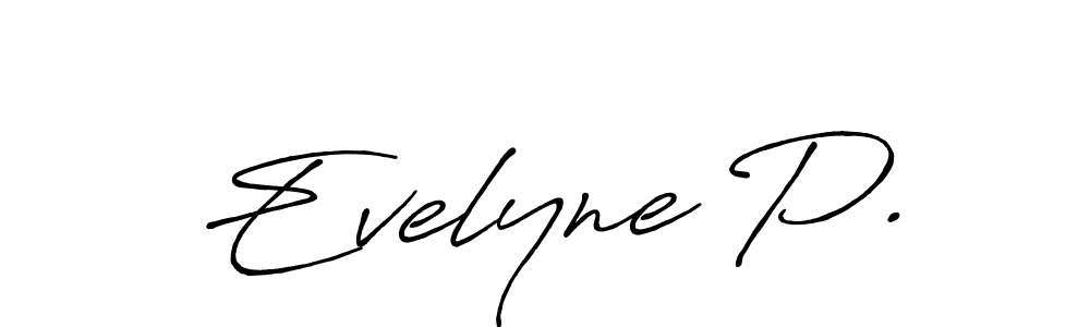 Also You can easily find your signature by using the search form. We will create Evelyne P. name handwritten signature images for you free of cost using Antro_Vectra_Bolder sign style. Evelyne P. signature style 7 images and pictures png