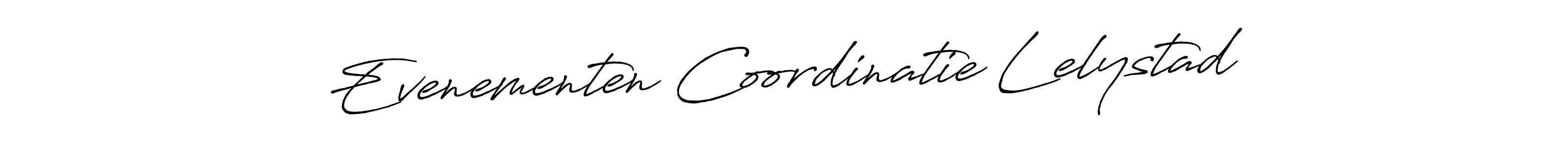 Make a beautiful signature design for name Evenementen Coordinatie Lelystad. Use this online signature maker to create a handwritten signature for free. Evenementen Coordinatie Lelystad signature style 7 images and pictures png