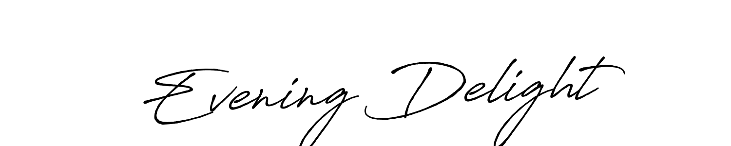 Check out images of Autograph of Evening Delight name. Actor Evening Delight Signature Style. Antro_Vectra_Bolder is a professional sign style online. Evening Delight signature style 7 images and pictures png