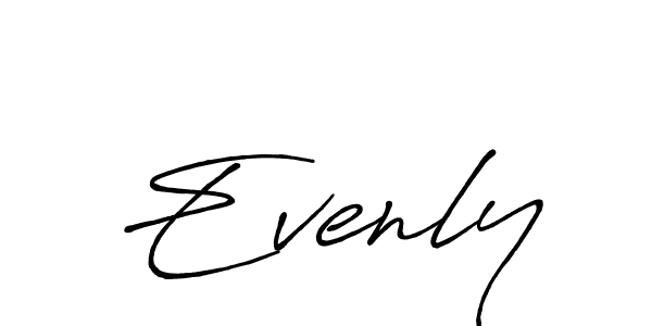 Evenly stylish signature style. Best Handwritten Sign (Antro_Vectra_Bolder) for my name. Handwritten Signature Collection Ideas for my name Evenly. Evenly signature style 7 images and pictures png