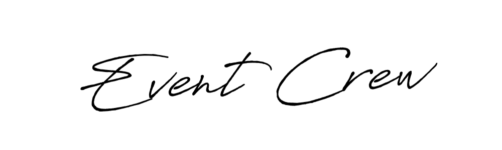 Create a beautiful signature design for name Event Crew. With this signature (Antro_Vectra_Bolder) fonts, you can make a handwritten signature for free. Event Crew signature style 7 images and pictures png