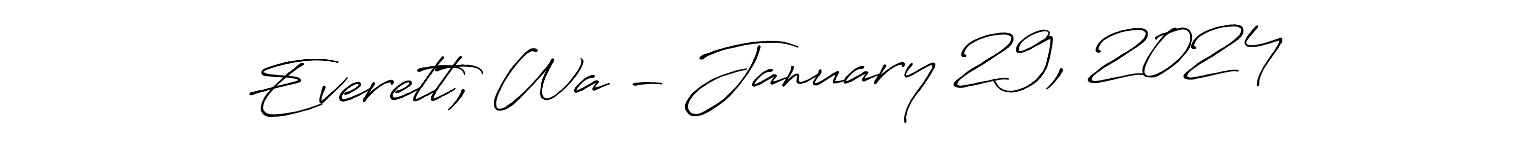 Create a beautiful signature design for name Everett, Wa - January 29, 2024. With this signature (Antro_Vectra_Bolder) fonts, you can make a handwritten signature for free. Everett, Wa - January 29, 2024 signature style 7 images and pictures png