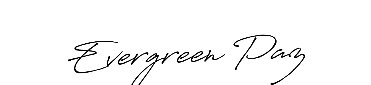 How to make Evergreen Paz signature? Antro_Vectra_Bolder is a professional autograph style. Create handwritten signature for Evergreen Paz name. Evergreen Paz signature style 7 images and pictures png