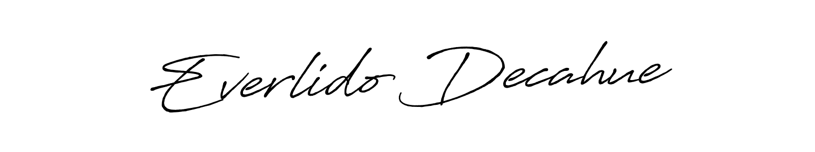 Design your own signature with our free online signature maker. With this signature software, you can create a handwritten (Antro_Vectra_Bolder) signature for name Everlido Decahue. Everlido Decahue signature style 7 images and pictures png