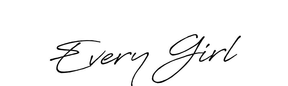 How to make Every Girl name signature. Use Antro_Vectra_Bolder style for creating short signs online. This is the latest handwritten sign. Every Girl signature style 7 images and pictures png