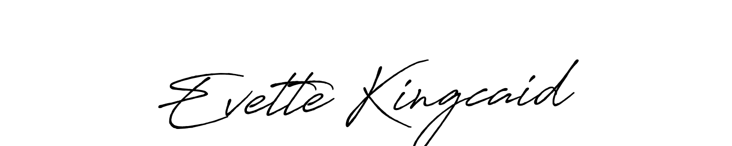 Design your own signature with our free online signature maker. With this signature software, you can create a handwritten (Antro_Vectra_Bolder) signature for name Evette Kingcaid. Evette Kingcaid signature style 7 images and pictures png