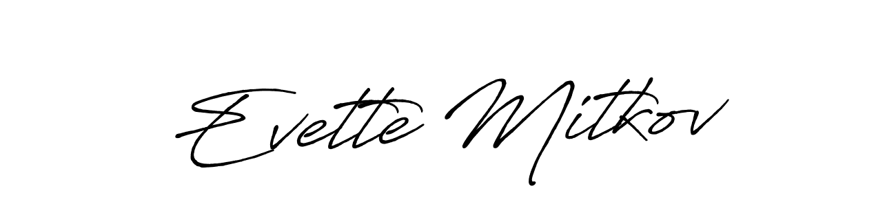 How to make Evette Mitkov signature? Antro_Vectra_Bolder is a professional autograph style. Create handwritten signature for Evette Mitkov name. Evette Mitkov signature style 7 images and pictures png
