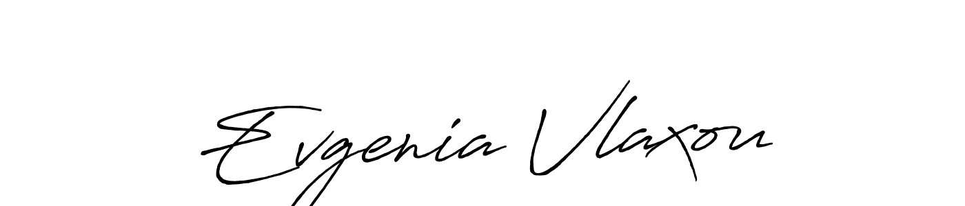 Create a beautiful signature design for name Evgenia Vlaxou. With this signature (Antro_Vectra_Bolder) fonts, you can make a handwritten signature for free. Evgenia Vlaxou signature style 7 images and pictures png