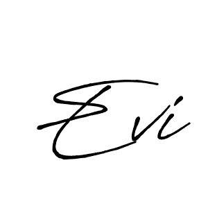 How to make Evi name signature. Use Antro_Vectra_Bolder style for creating short signs online. This is the latest handwritten sign. Evi signature style 7 images and pictures png