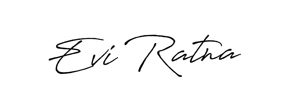 Make a beautiful signature design for name Evi Ratna. With this signature (Antro_Vectra_Bolder) style, you can create a handwritten signature for free. Evi Ratna signature style 7 images and pictures png