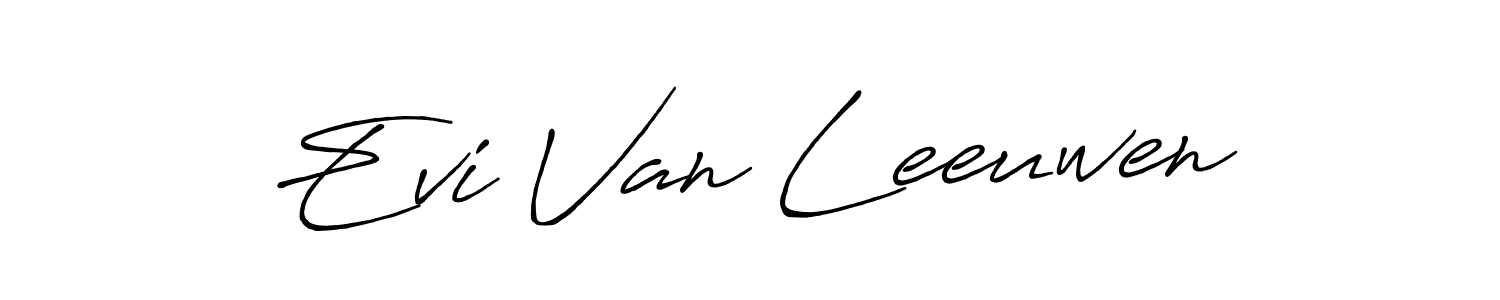 Antro_Vectra_Bolder is a professional signature style that is perfect for those who want to add a touch of class to their signature. It is also a great choice for those who want to make their signature more unique. Get Evi Van Leeuwen name to fancy signature for free. Evi Van Leeuwen signature style 7 images and pictures png