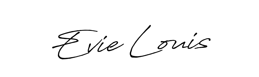 Make a beautiful signature design for name Evie Louis. With this signature (Antro_Vectra_Bolder) style, you can create a handwritten signature for free. Evie Louis signature style 7 images and pictures png