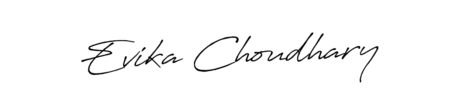 Use a signature maker to create a handwritten signature online. With this signature software, you can design (Antro_Vectra_Bolder) your own signature for name Evika Choudhary. Evika Choudhary signature style 7 images and pictures png