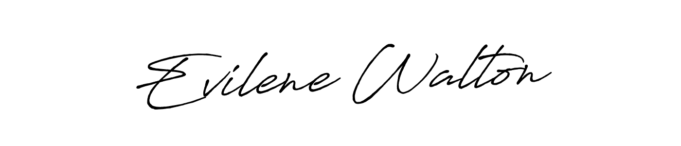 How to make Evilene Walton name signature. Use Antro_Vectra_Bolder style for creating short signs online. This is the latest handwritten sign. Evilene Walton signature style 7 images and pictures png