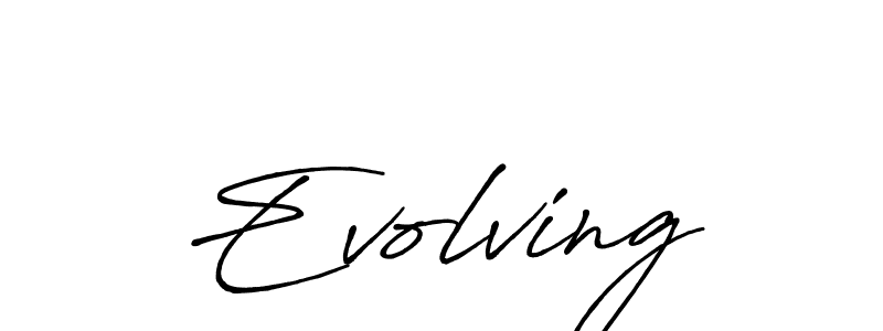 Also You can easily find your signature by using the search form. We will create Evolving name handwritten signature images for you free of cost using Antro_Vectra_Bolder sign style. Evolving signature style 7 images and pictures png