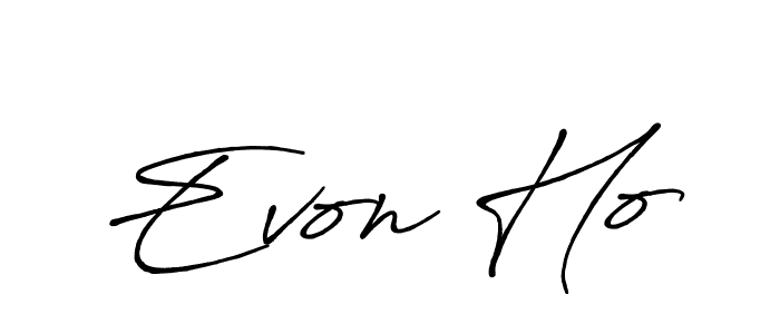 How to make Evon Ho name signature. Use Antro_Vectra_Bolder style for creating short signs online. This is the latest handwritten sign. Evon Ho signature style 7 images and pictures png