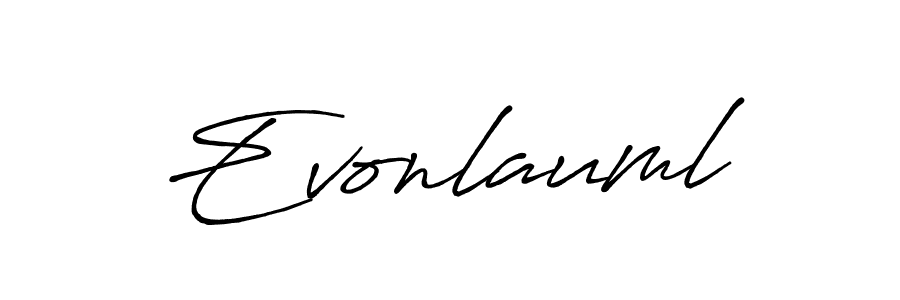 Use a signature maker to create a handwritten signature online. With this signature software, you can design (Antro_Vectra_Bolder) your own signature for name Evonlauml. Evonlauml signature style 7 images and pictures png