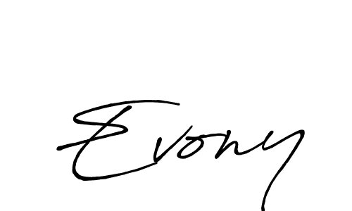 Create a beautiful signature design for name Evony. With this signature (Antro_Vectra_Bolder) fonts, you can make a handwritten signature for free. Evony signature style 7 images and pictures png