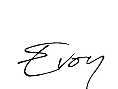 Create a beautiful signature design for name Evoy. With this signature (Antro_Vectra_Bolder) fonts, you can make a handwritten signature for free. Evoy signature style 7 images and pictures png