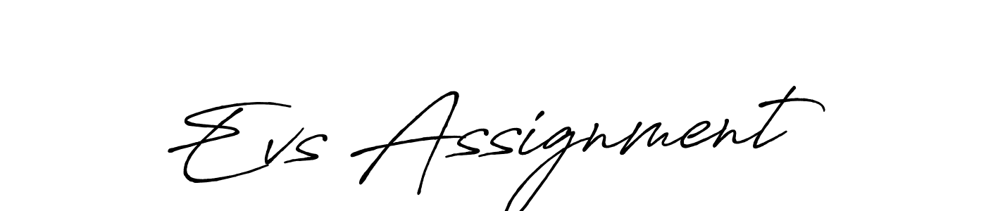 Make a beautiful signature design for name Evs Assignment. With this signature (Antro_Vectra_Bolder) style, you can create a handwritten signature for free. Evs Assignment signature style 7 images and pictures png