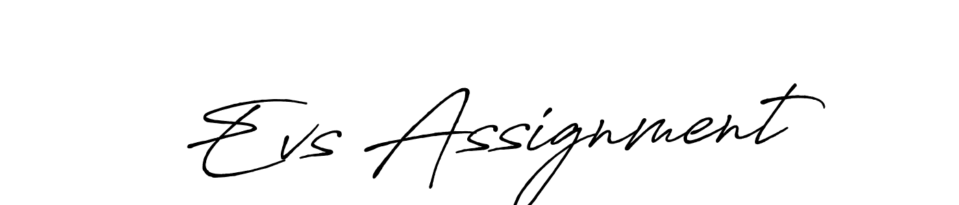 Make a beautiful signature design for name Evs Assignment. With this signature (Antro_Vectra_Bolder) style, you can create a handwritten signature for free. Evs Assignment signature style 7 images and pictures png