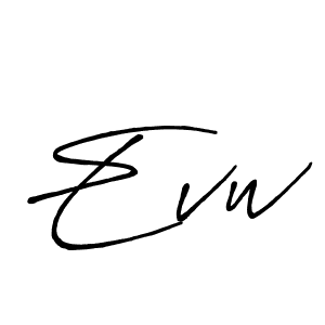 It looks lik you need a new signature style for name Evw. Design unique handwritten (Antro_Vectra_Bolder) signature with our free signature maker in just a few clicks. Evw signature style 7 images and pictures png