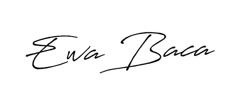 Also You can easily find your signature by using the search form. We will create Ewa Baca name handwritten signature images for you free of cost using Antro_Vectra_Bolder sign style. Ewa Baca signature style 7 images and pictures png