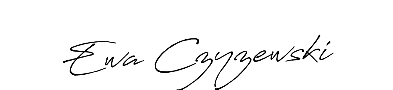 if you are searching for the best signature style for your name Ewa Czyzewski. so please give up your signature search. here we have designed multiple signature styles  using Antro_Vectra_Bolder. Ewa Czyzewski signature style 7 images and pictures png