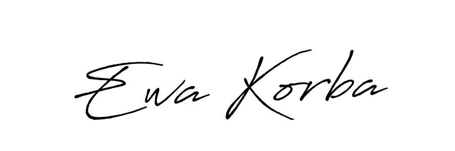 The best way (Antro_Vectra_Bolder) to make a short signature is to pick only two or three words in your name. The name Ewa Korba include a total of six letters. For converting this name. Ewa Korba signature style 7 images and pictures png