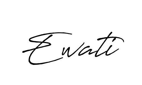 How to make Ewati name signature. Use Antro_Vectra_Bolder style for creating short signs online. This is the latest handwritten sign. Ewati signature style 7 images and pictures png