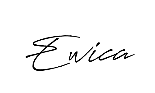 You should practise on your own different ways (Antro_Vectra_Bolder) to write your name (Ewica) in signature. don't let someone else do it for you. Ewica signature style 7 images and pictures png