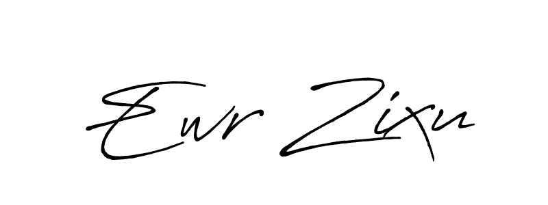How to make Ewr Zixu name signature. Use Antro_Vectra_Bolder style for creating short signs online. This is the latest handwritten sign. Ewr Zixu signature style 7 images and pictures png
