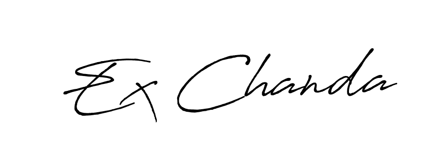 Design your own signature with our free online signature maker. With this signature software, you can create a handwritten (Antro_Vectra_Bolder) signature for name Ex Chanda. Ex Chanda signature style 7 images and pictures png