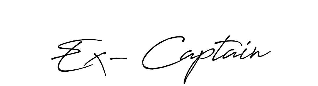 Create a beautiful signature design for name Ex- Captain. With this signature (Antro_Vectra_Bolder) fonts, you can make a handwritten signature for free. Ex- Captain signature style 7 images and pictures png