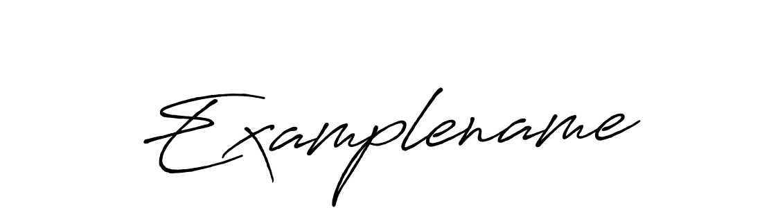 Use a signature maker to create a handwritten signature online. With this signature software, you can design (Antro_Vectra_Bolder) your own signature for name Examplename. Examplename signature style 7 images and pictures png