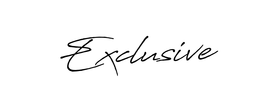 You should practise on your own different ways (Antro_Vectra_Bolder) to write your name (Exclusive) in signature. don't let someone else do it for you. Exclusive signature style 7 images and pictures png