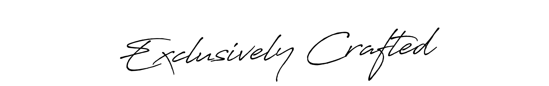 How to make Exclusively Crafted signature? Antro_Vectra_Bolder is a professional autograph style. Create handwritten signature for Exclusively Crafted name. Exclusively Crafted signature style 7 images and pictures png