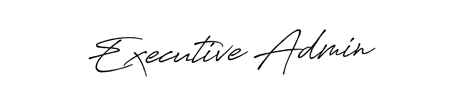 if you are searching for the best signature style for your name Executive Admin. so please give up your signature search. here we have designed multiple signature styles  using Antro_Vectra_Bolder. Executive Admin signature style 7 images and pictures png