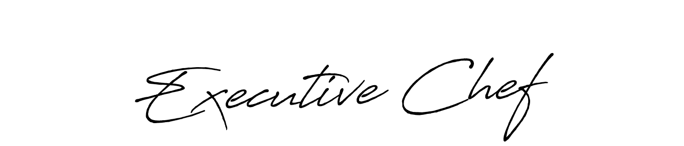 Also we have Executive Chef name is the best signature style. Create professional handwritten signature collection using Antro_Vectra_Bolder autograph style. Executive Chef signature style 7 images and pictures png