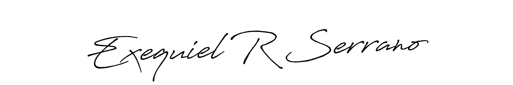 Exequiel R Serrano stylish signature style. Best Handwritten Sign (Antro_Vectra_Bolder) for my name. Handwritten Signature Collection Ideas for my name Exequiel R Serrano. Exequiel R Serrano signature style 7 images and pictures png