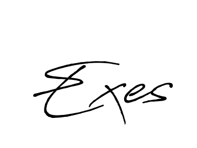 if you are searching for the best signature style for your name Exes. so please give up your signature search. here we have designed multiple signature styles  using Antro_Vectra_Bolder. Exes signature style 7 images and pictures png