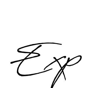 Design your own signature with our free online signature maker. With this signature software, you can create a handwritten (Antro_Vectra_Bolder) signature for name Exp. Exp signature style 7 images and pictures png