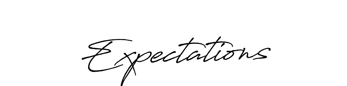 How to make Expectations signature? Antro_Vectra_Bolder is a professional autograph style. Create handwritten signature for Expectations name. Expectations signature style 7 images and pictures png