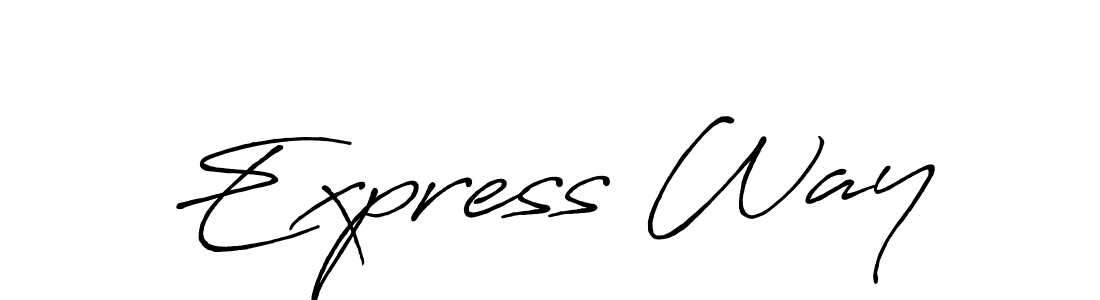 Also You can easily find your signature by using the search form. We will create Express Way name handwritten signature images for you free of cost using Antro_Vectra_Bolder sign style. Express Way signature style 7 images and pictures png