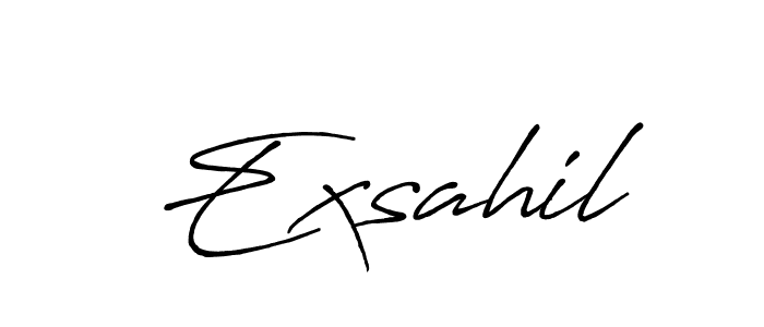 See photos of Exsahil official signature by Spectra . Check more albums & portfolios. Read reviews & check more about Antro_Vectra_Bolder font. Exsahil signature style 7 images and pictures png