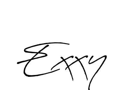 Exxy stylish signature style. Best Handwritten Sign (Antro_Vectra_Bolder) for my name. Handwritten Signature Collection Ideas for my name Exxy. Exxy signature style 7 images and pictures png