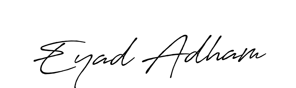 Make a beautiful signature design for name Eyad Adham. With this signature (Antro_Vectra_Bolder) style, you can create a handwritten signature for free. Eyad Adham signature style 7 images and pictures png