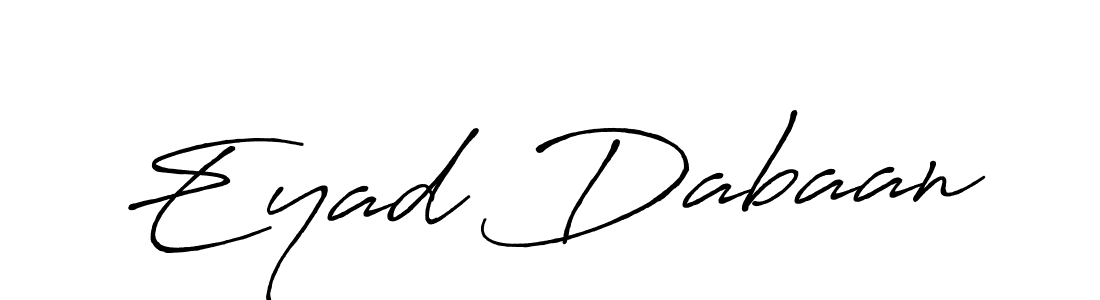 Use a signature maker to create a handwritten signature online. With this signature software, you can design (Antro_Vectra_Bolder) your own signature for name Eyad Dabaan. Eyad Dabaan signature style 7 images and pictures png