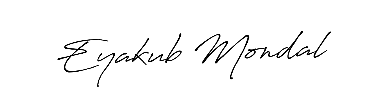 Also we have Eyakub Mondal name is the best signature style. Create professional handwritten signature collection using Antro_Vectra_Bolder autograph style. Eyakub Mondal signature style 7 images and pictures png